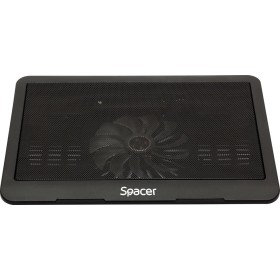 STAND LAPTOP SPACER SP-NC19 15.6", sita metal, fan 14cm, led albastru, negru SPACER - 1